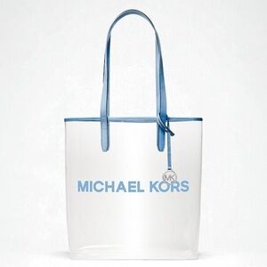 MICHAEL KORS LARGE CLEAR VINYL TOTE BAG
